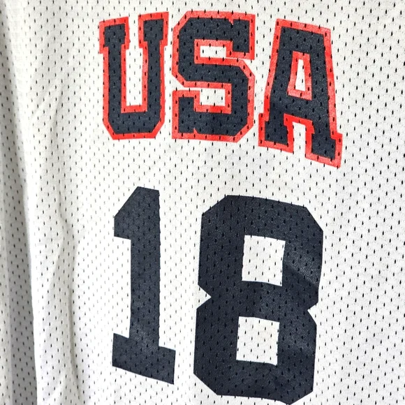 Vtg USA Basketball Reversible Team Issued Practice Jersey Nike XLT #18 Mesh Logo